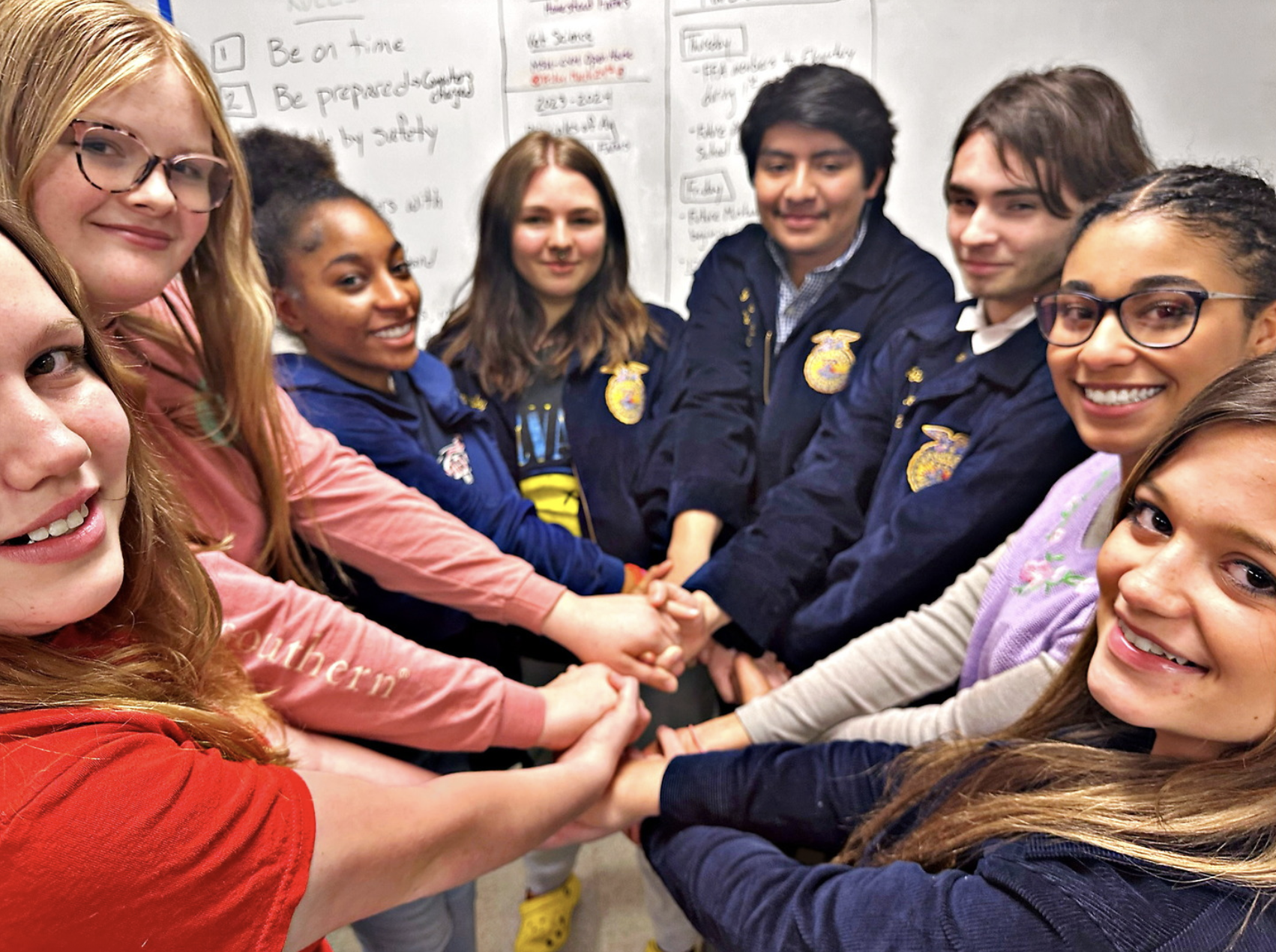 Students participating in Michigan FFA